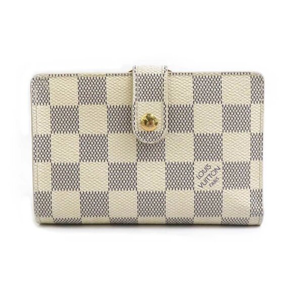Auth LOUIS VUITTON Damier Azur Viennois Bifold Wallet